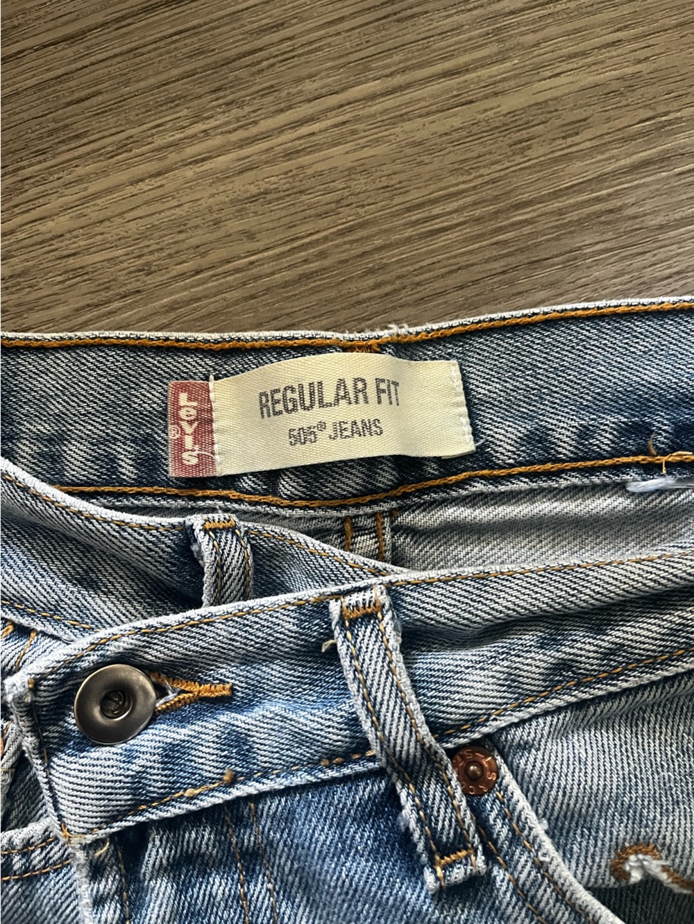 Levi's 505 33/30 Crossover Button Distressed Boyfriend Jeans - Picture 2 of 5
